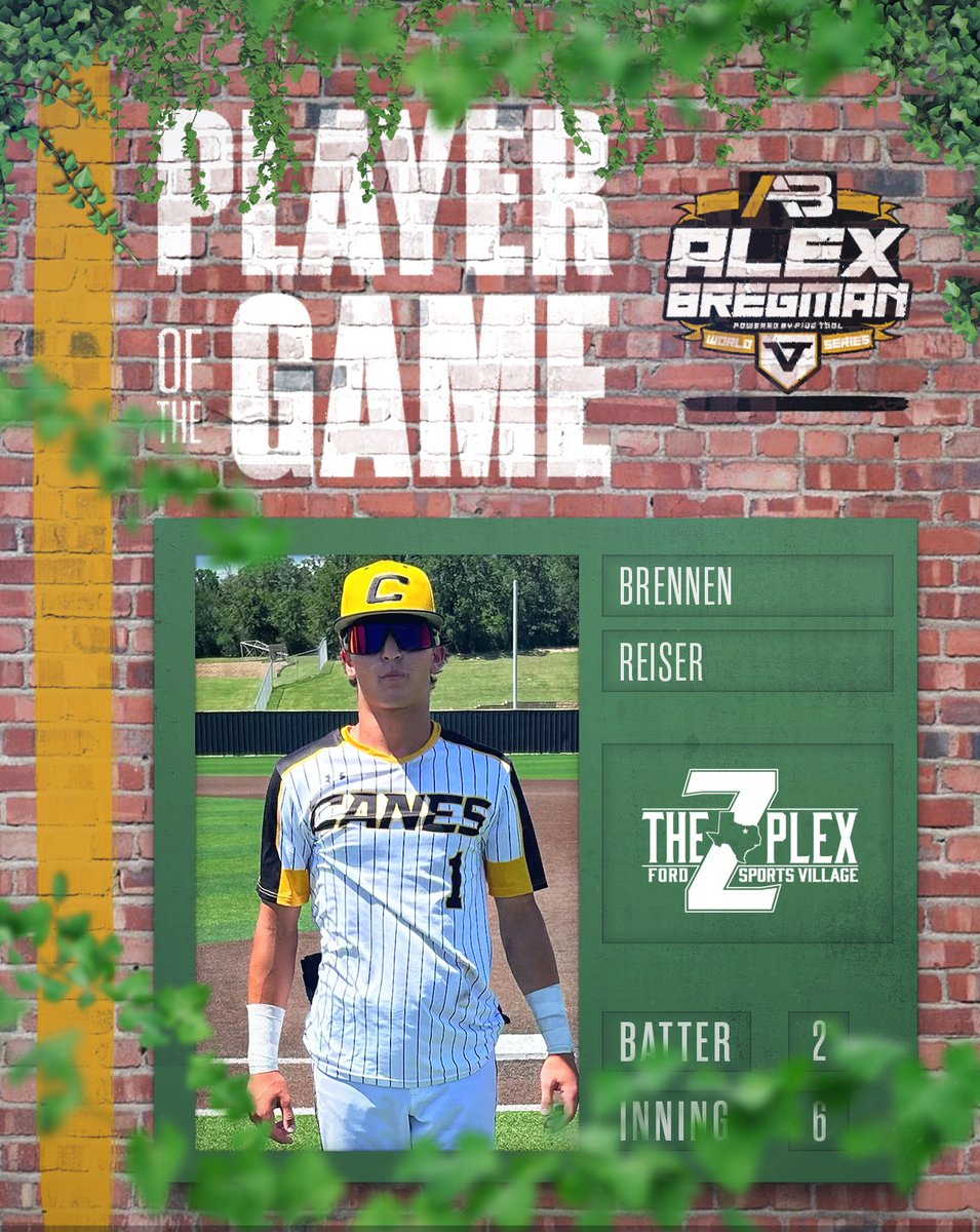 FiveToolTexas's tweet photo. #BregmanWS F: @thecanesgp 2029 Scout 15, Kage Baseball 2029 Premier 2
PoG: Brennen Reiser 2-4, HR, 5 RBI
Notable: @Devinford2029 1-1, 3B, 3RBI, 2BB https://t.co/KZ0izoWpEQ