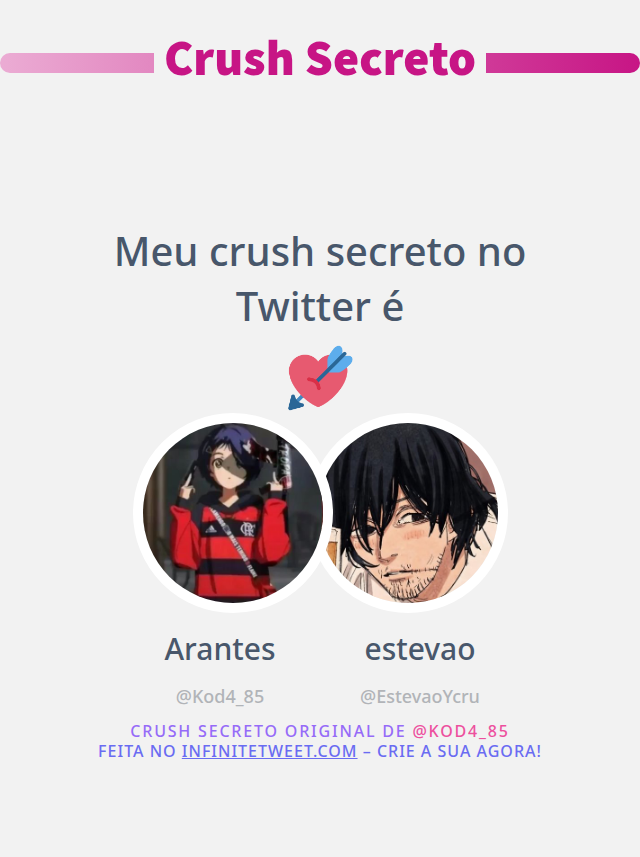 Kod4_85's tweet photo. Meu crush secreto no Twitter é @EstevaoYcru

➡️ https://t.co/YF7lcE1jU0 https://t.co/tJYZQ3uGGU