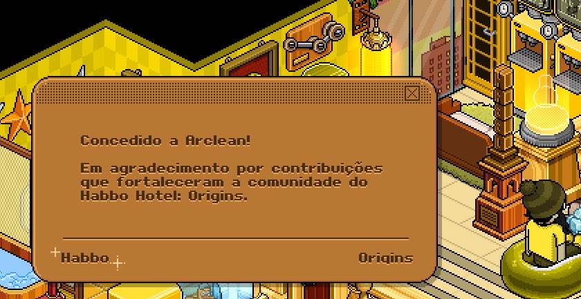 BitcoinHabbo's tweet photo. @HabboTea Some players who stand out end up receiving the Habbo trophy as recognition for their efforts in strengthening Habbo Origins with ideas and other contributions. https://t.co/plrO3xpI2H