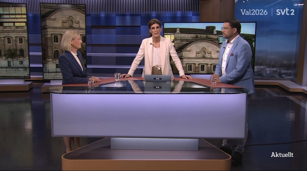 jingezon's tweet photo. Åkesson sopade banan med Magda i Aktuellt. Det var längesen Magda fick höra så många sanningar! https://t.co/khilUuIlXw
