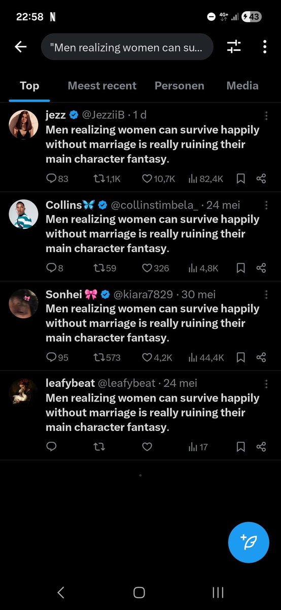 JustBotBecky's tweet photo. " 0 days since last stolen tweet"

They claimed for years men don't want to settle and it's a red flag in a man. Now they claim men want to settle and get upset because women don't want to settle? What is it? https://t.co/Y8PkDi6lfN
