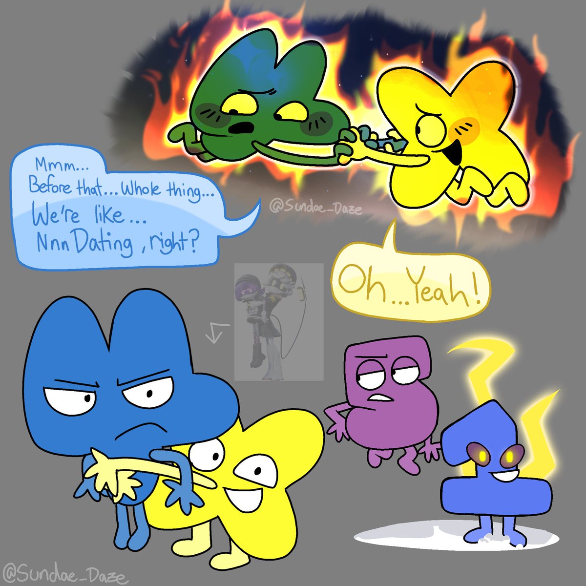 SundaeDaze's tweet photo. XFOHV BUT MURDER DRONES AU #osctwt #osc #mdtwt #murderdrones #bfdi #tpot https://t.co/GyH05yayKz