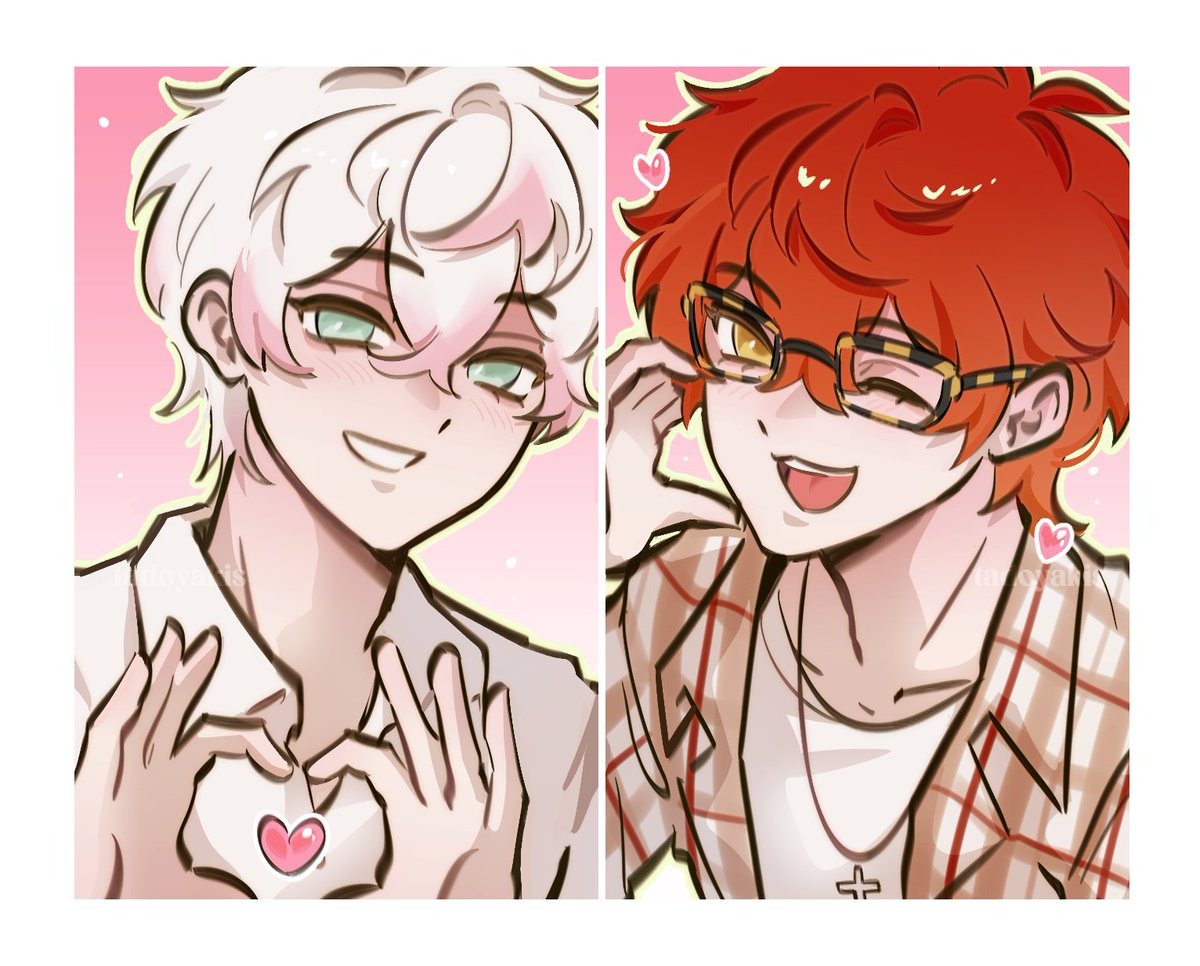 tadoyakis's tweet photo. happy birthday to my favorite twins!! 💖💖
#mysticmessenger #생일_축하해_707 #생일_축하해_세란 https://t.co/nwLsigJoxy
