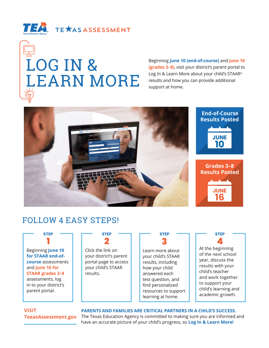 WillisSchools's tweet photo. STAAR EOC Results have arrived. 📈

Additional instructions for accessing results are provided below.

🔗 Access Instructions - English: https://t.co/63sfivVXNo
🔗 Access Instructions - Spanish: https://t.co/ubcN6vNS8H https://t.co/uo2pb0zlZw