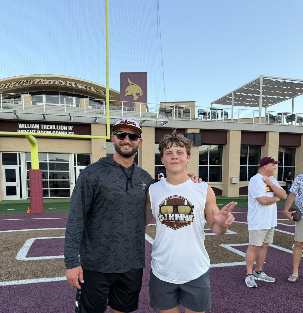 JOSHRH23's tweet photo. Thank you for @TXSTATEFOOTBALL for having me out today! Got a lot of good work with the upper class men, pushing me to get better with every rep! #Hardworkpaysoff
@CoachSeaborn @CoachMolina40 @_CoachGregg @GJKinne @CoachTBurns @marcuspatton4 https://t.co/4oDuE5XKqp