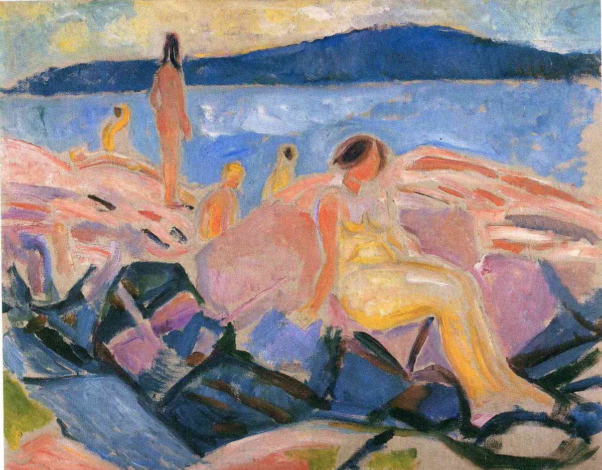 artistmunch's tweet photo. High Summer II, 1915 #artbots #munch https://t.co/6JqMkDYeGU