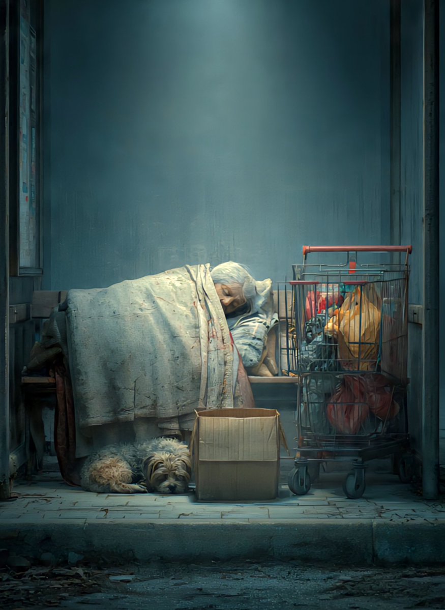 DichieraA's tweet photo. Out of respect I couldnt photograph what I saw. I was shocked seeing a little older lady asleep on a hard bench at a bus stop. Her dog as her guard and companion 💧It stopped me in my tracks and I felt sorrow and heart ache. 
I had just stepped out after a show. So sad💧 https://t.co/Ox6qrbWl23