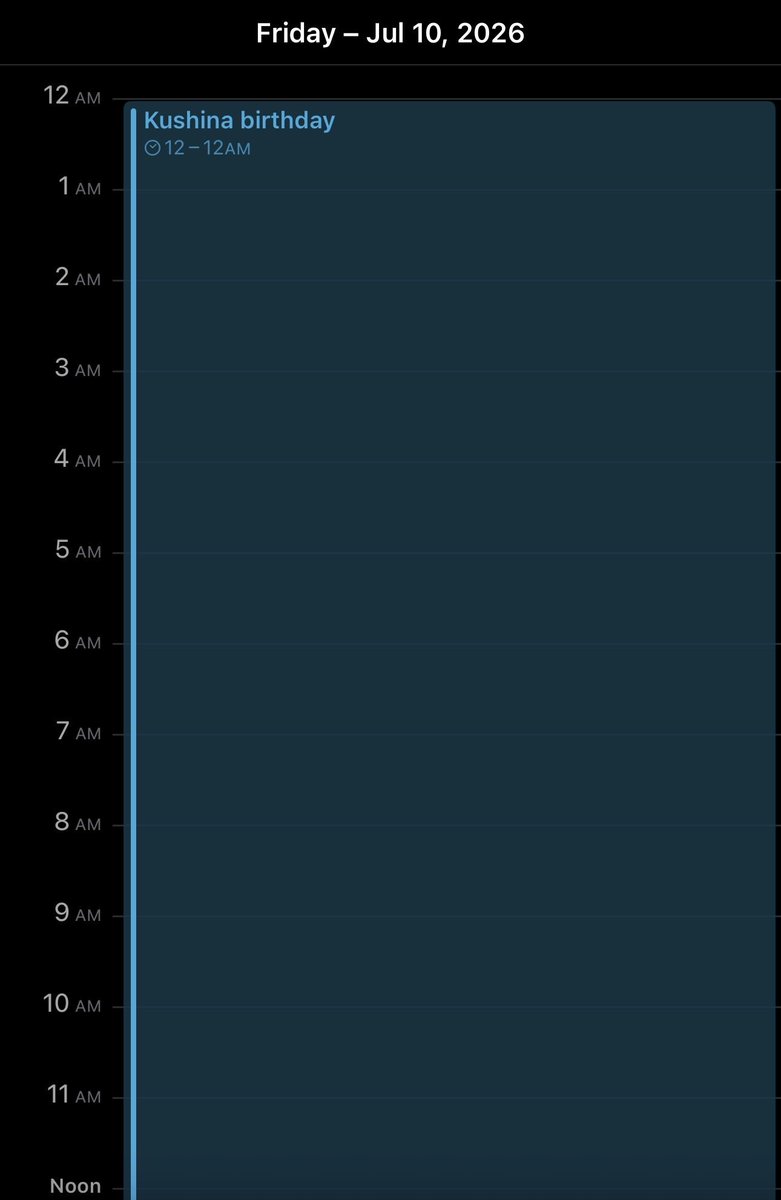 kylemcVO's tweet photo. @minakushist Have the reminder set to all day https://t.co/U7wuhmNe2T