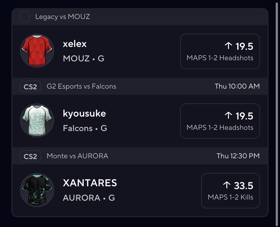 tailingruno's tweet photo. PRIZEPICKS CS2 SLIP💣💣💣

Stage 2 Cologne Major we’re riding the goats👇👇👇 https://t.co/uNIsY5einu