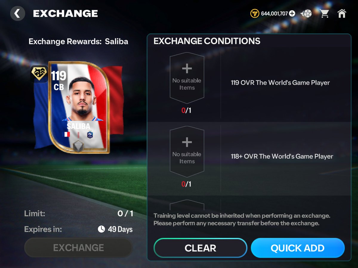 AdrenalineFCM's tweet photo. #UNFAIR EA 🔴
Is it fair to burn a 119 OVR Player 🔥 for such a player of the same OVR !? 👀😭
I don’t think so this is fair, specially for the #f2ps !🥶
Last time, they cooked son. 😏
@EASFCMOBILE , Either bring better players in exchange or reduce the exchange requirements 🤬 https://t.co/FszbyGBksC