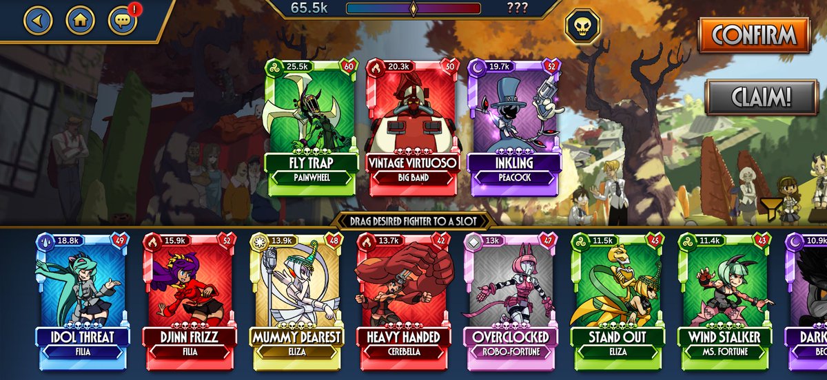 Willyum10's tweet photo. Yall. I haven’t played skulls mobile in years and I’m trying to get back into it. Is there an official tier list now that Neru (Squigly ) and Pearl ( Peacock ) has come out? This is my best team btw https://t.co/yZ9VsNzfJn