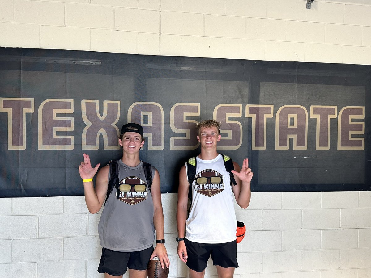 peyton_nickel's tweet photo. Thank you @CoachTBurns and @CoachNickLaw for having me out today at @TXSTATEFOOTBALL  specialist camp.

@Bobby_Joe_14 
@coach_mcdowell 
@CoachRParsons https://t.co/Bp1fI0YaCF