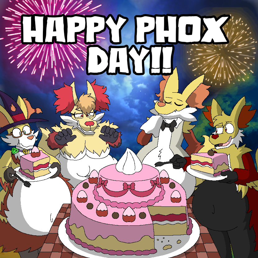randompersonest's tweet photo. Just in time to celebrate another Delphox day.  Big thanks to LillyLuvMonster from DA and FA.  Feature Alora and Hatsu, along with @DinoAustral Dixie the Delphox, along with Kingofrats/ProfPanzerschreck from DA's Diablo the Delphox. https://t.co/rpShRM121A