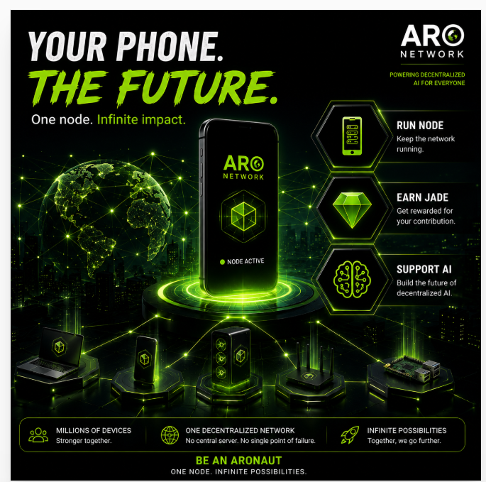 SSungtip's tweet photo. Most people scroll.
Aronauts contribute. 🚀
Run your node and help power decentralized AI.

@AroNetwork

#ARONetwork #AI #DePIN #Jade https://t.co/qJH3pseQTb