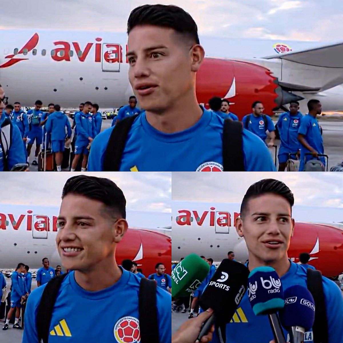 Juezcentral's tweet photo. Colombia llega a Guadalajara para empezar al Mundial. A James le preguntan si cree que Lucho Díaz puede ser Balón de Oro. 

James sonríe y dice: "Claro, por qué no. Para mí, hoy en día está en el Top 5 del Mundo. Y si hacemos un buen Mundial, si llegamos a la final, claro que puede ser Balón de Oro"

Imagina que tu ídolo hable así de ti🫶