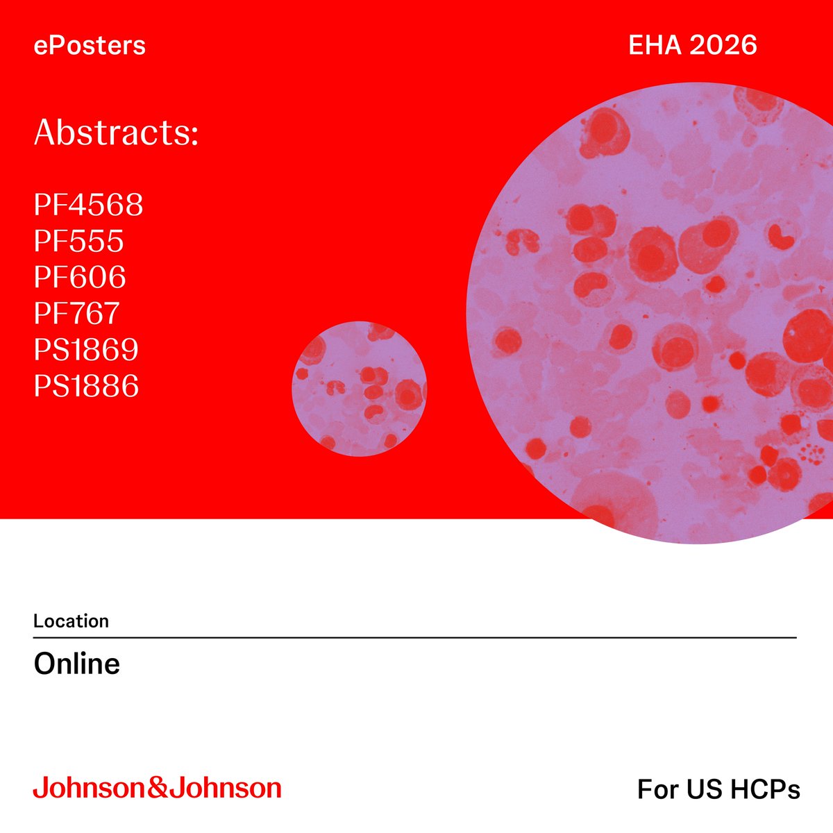 JJ_IMMedAffairs's tweet photo. For US #HCPs at #EHA2026, click below to view #Hematology posters online.​ https://t.co/4eQJz134eN https://t.co/yPEk64sS5p