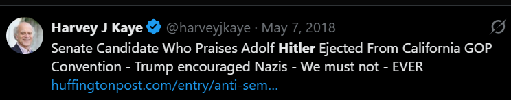 TrueSowell's tweet photo. @harveyjkaye I guess it's now OK for the left to encourage Nazis. https://t.co/zWCgMDmt7o