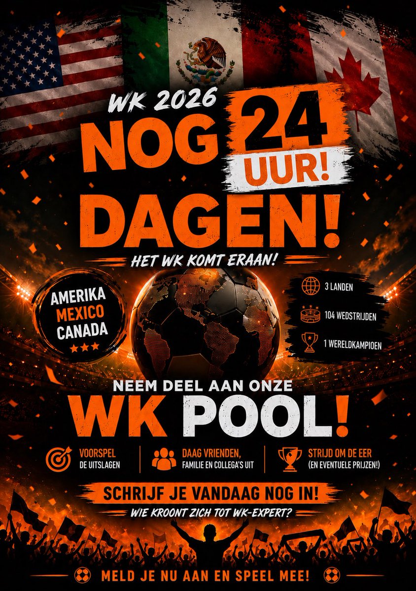 Chaampool's tweet photo. ⚽️ WK Pool 2026 ⚽️ 

➡️ https://t.co/qDTBTBEzxH https://t.co/h0oQZad4pq