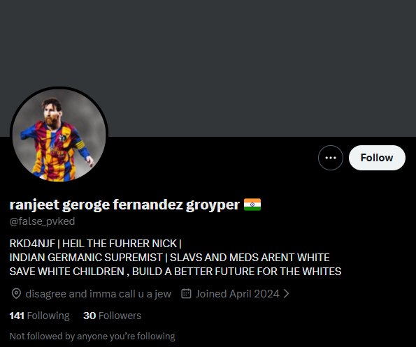 BallerCuzWhyNot's tweet photo. @false_pvked @WhiteColonizer @sarahwillcry Possibly the only Aryan left https://t.co/Rb4hC5mJ7a