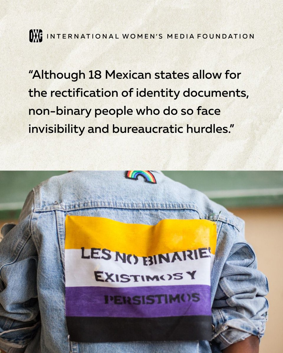 IWMF's tweet photo. This June, we're celebrating Pride by sharing stories of the LGBTQI+ community from IWMF grantees and fellows! First up is Exprésate fellow Danielle R Cruz's profile of nonbinary Mexican citizens for @PresentesLatam. https://t.co/grTybDcMkD
