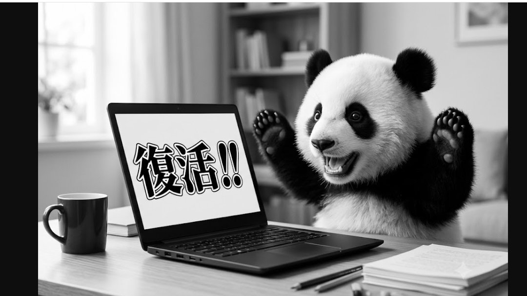 panda22a22's tweet photo. 復活🔥🔥🔥🔥🔥🔥

派手な画像をお願いしたのに…

中東情勢の影響で白黒画像に🥹🥹🥹

パンダも雑😅 https://t.co/7yUmNGxu4t