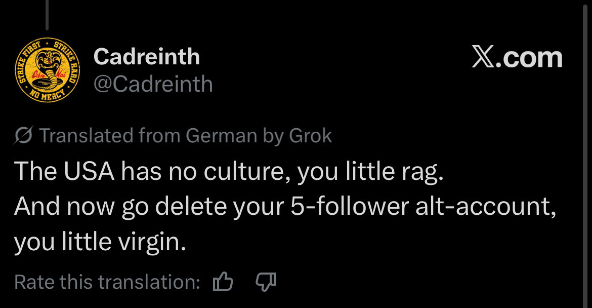dolturd's tweet photo. @Cadreinth @X0furs @isvolpegoneyet @HeatNbeatN @CiebacT Heritage Nazi can’t come up with anything new. Starting to wonder who’s the true virgin here tbh https://t.co/8Ubygj7Qi1