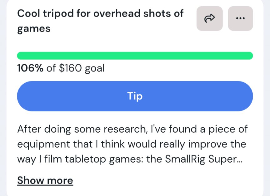 TheAbleLexi's tweet photo. One contributor cleared my funding goal for a new tripod. In so very grateful and trying to to cry, I'm so touched.
#ttrpg #ttrpgreview #ttrpgcommunity #indiettrpg #rpg #tabletopgaming https://t.co/gJ8trW7bkk