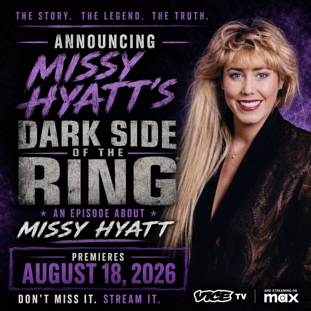 RealMissyHyatt's tweet photo. Coming soon. My @DarkSideOfRing  episode.  Do i die at the end?  Do i sit in a wheelchair with cocaine dumped on me, like the ending of new jack? 
No Spoilers. https://t.co/XyPjuhtzvT