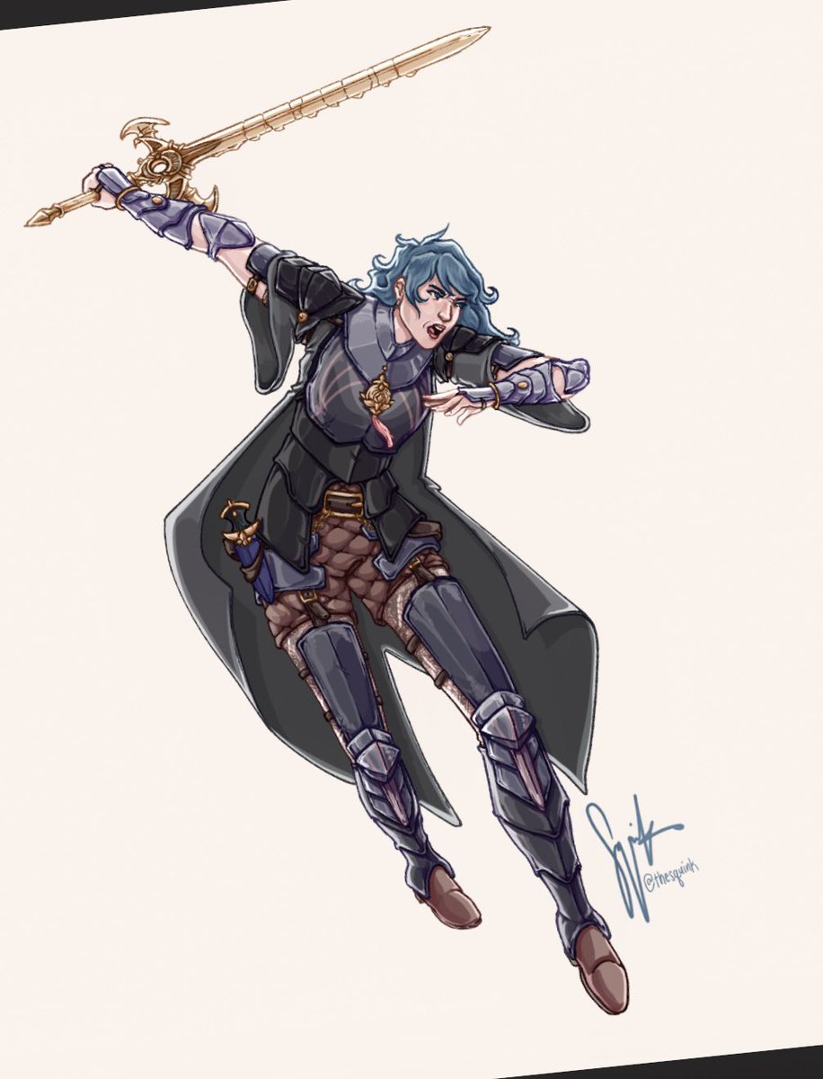 the_squink's tweet photo. been meaning to redesign byleth for a while!

i kinda hate her normal armor that protects zero vital organs

#fe3h #fireemblem #byleth https://t.co/7NJrD7y9Pm