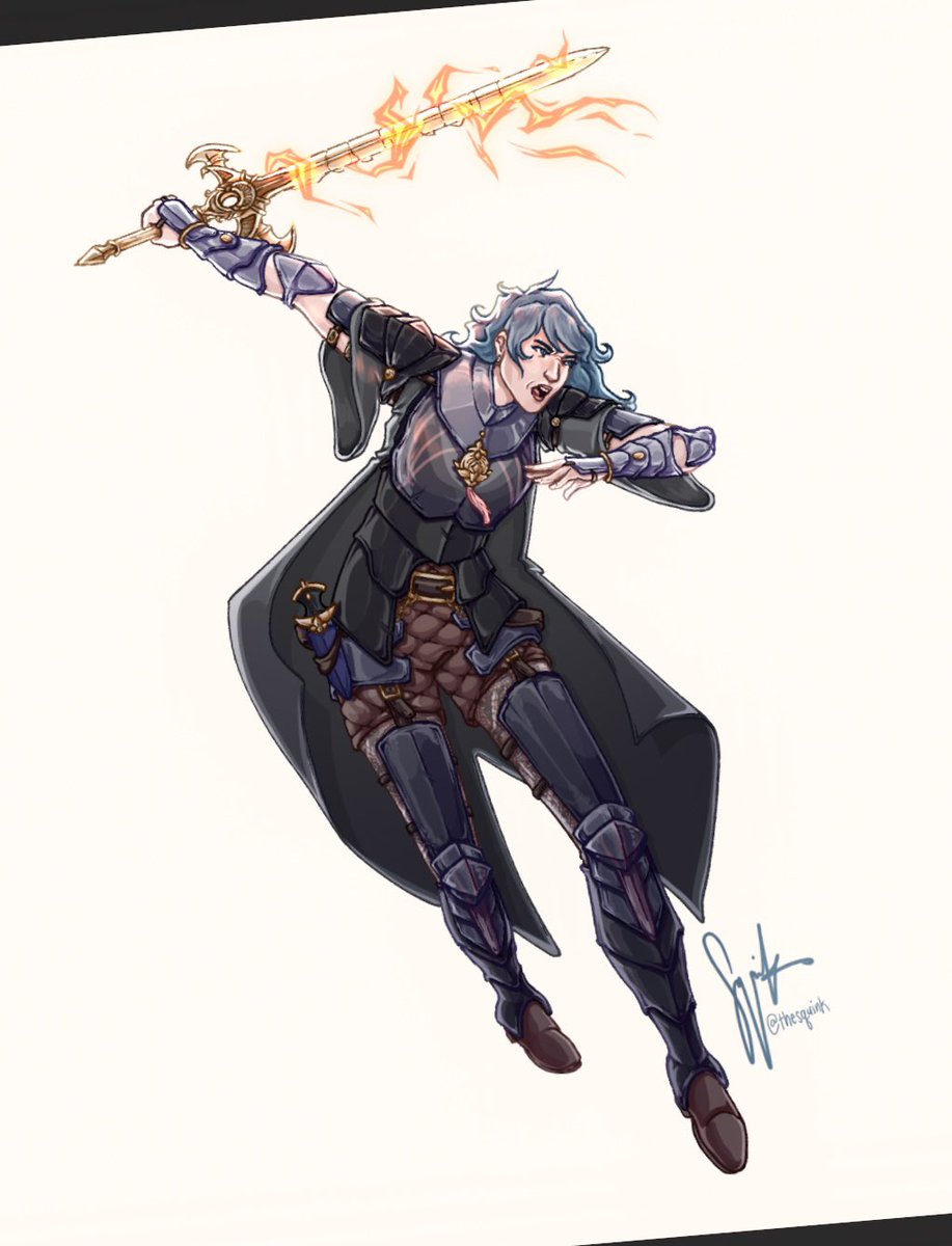 the_squink's tweet photo. been meaning to redesign byleth for a while!

i kinda hate her normal armor that protects zero vital organs

#fe3h #fireemblem #byleth https://t.co/7NJrD7y9Pm