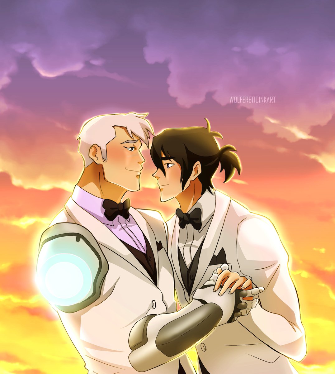 wolfereticinka1's tweet photo. This is my contribution for Sheith Week 2026!   

Day 1: Canon Divergence or AU  This is the ending I wanted for Shiro and Keith, and I hope this drawing conveys my feelings. ❤️🖤

#sheith #sheithweek2026 #vld #vld10anniversary https://t.co/RfRAORTO74