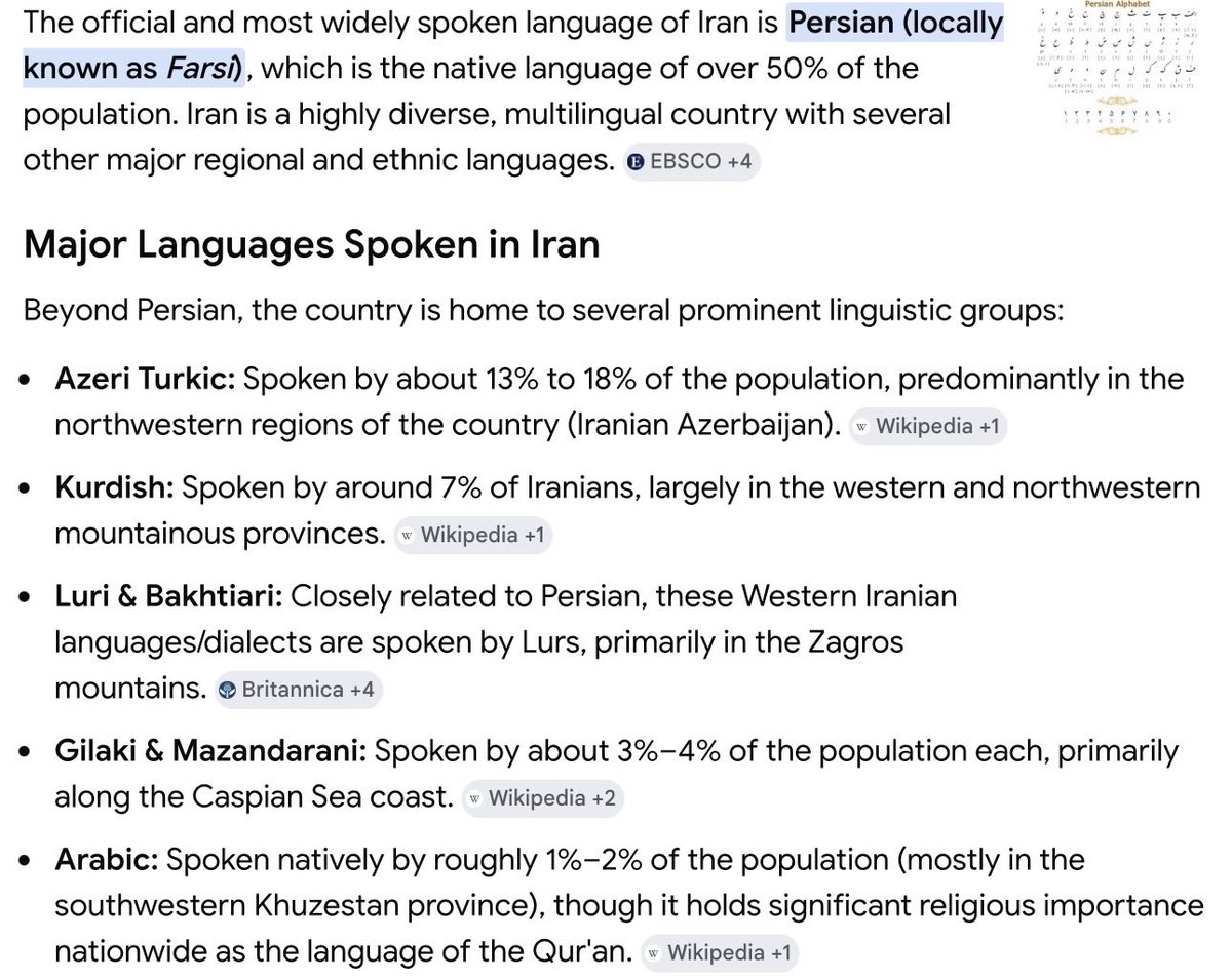 mrkfntn's tweet photo. I think i know what went wrong with the ceasefire in Iran. This is the list of languages spoken in Iran, so translating the agreement  with the difference of cultures and cultures changing the meaning of words. It was like having a meeting at The Tower of Babel. https://t.co/S9SKHssD3B
