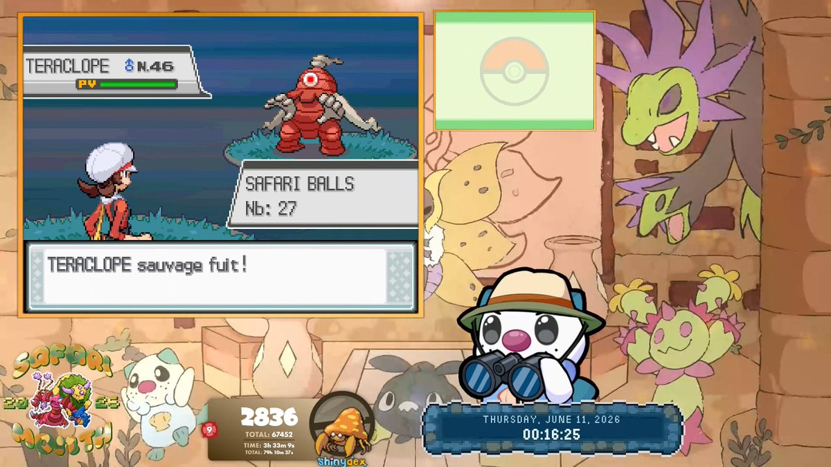 DocNoobzy's tweet photo. [Safari Month 2026 - 4G] ☆ Shiny Dusclops after 2,836 re's ! Fled after 3 balls, I'm glad I saw it, the red is insane ! https://t.co/79yxCmm8MH