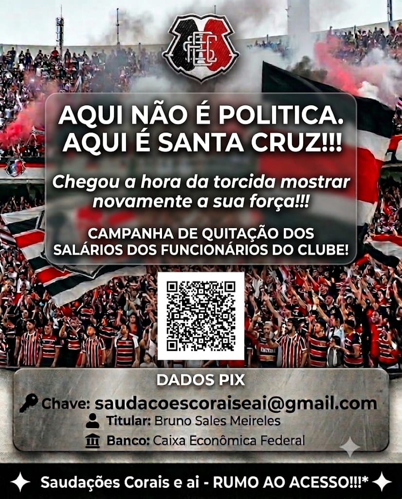 SCFC_Lucas's tweet photo. Amigos, boa noite.

O tricolor Bruno Meireles iniciou uma campanha para arrecadação de valores pra pagamento de funcionário. Sem tempo pra conversa furada! Vamos chegar junto. O Santa Cruz é cheio de problemas e quem se move pra resolver, tem que ser apoiado. https://t.co/sMnKC2LfUe