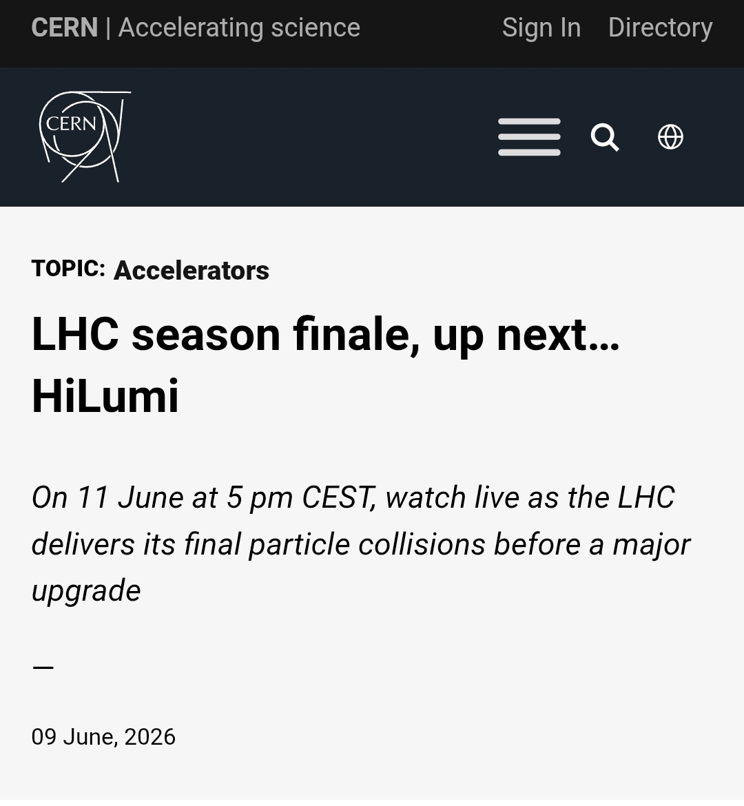 Vrinda45968203's tweet photo. CERN is shutting down on 29th June until 2030. Yet tomorrow on 11 June at 5 CEST it delivers final particle collision. 🤔
My guides showed me this for a reason. Another attempt to open dark portal? Better b on guard. Please keep sending light and Archangels to stop any dark experiments. We do not consent.