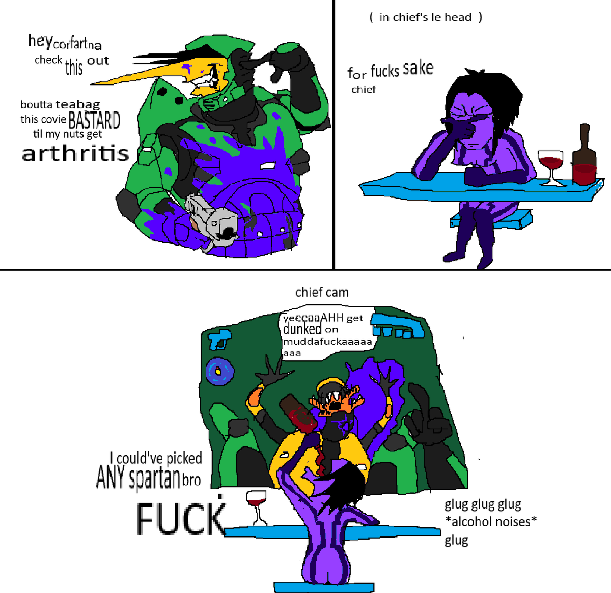 AlexB207Swag's tweet photo. shes sick of his shit #Halo https://t.co/21hYXKAGaK