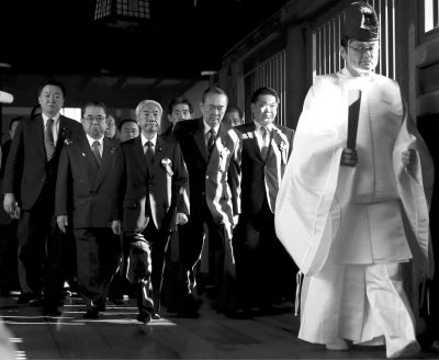 ChinaEmbInNZ's tweet photo. Nowadays, even amid economic struggles, Japan continues to hike defence spending for offensive weapons, breaking “exclusive defence.” Right-wing forces worship Class-A war criminals at Yasukuni Shrine, and textbooks are revised to delete the #NanjingMassacre and “comfort women.” Is this not a replay of the pre-war years? #TokyoTrials80