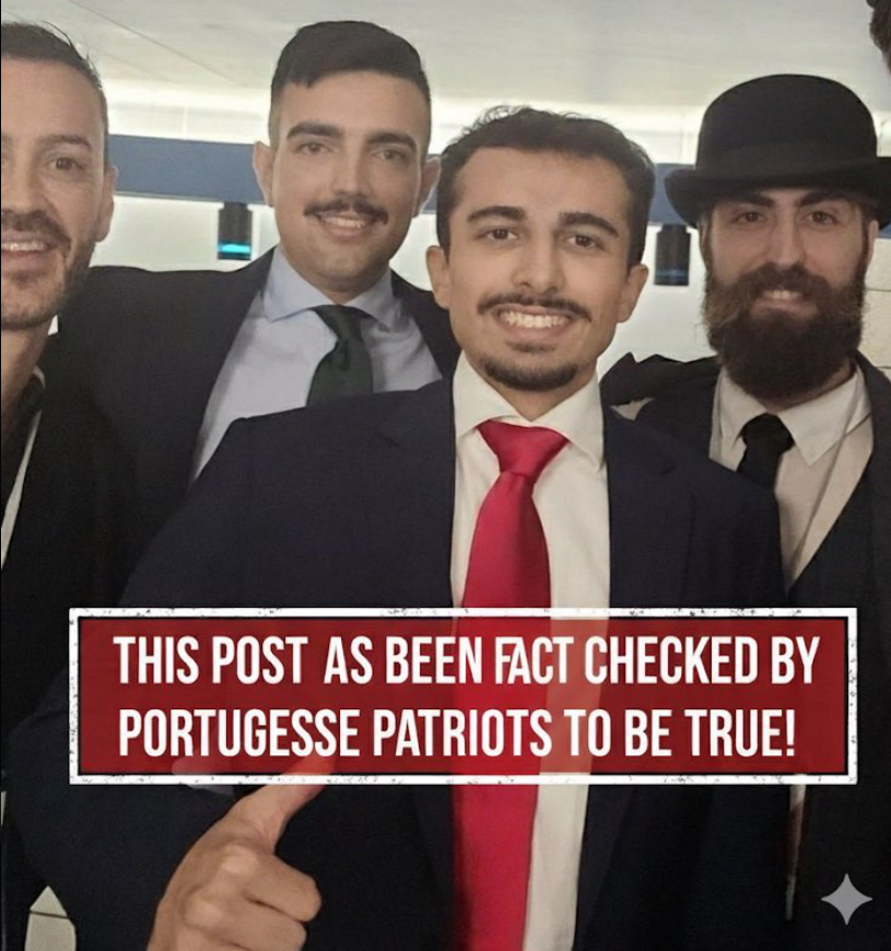 fgfv48's tweet photo. @SportingS3WPR3 @Dier369 mourugal é país mouro terceiro mundo da europa, até os neonazistas portugueses são castanhos. aqui está uma foto dos nacionalistas "brancos" portugueses: https://t.co/pNnixqJMqF