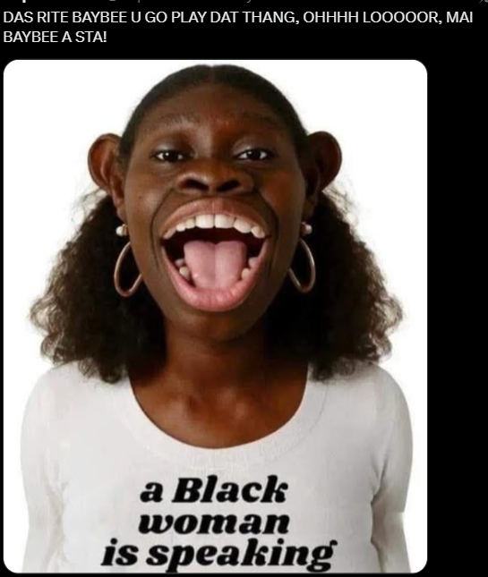 ice7887's tweet photo. @Adathebeloved @Unabombaar u black smell so bad 
keep stay in bush or jungle  🤮🤮🤮💩😷 https://t.co/CU3Ux5eeju