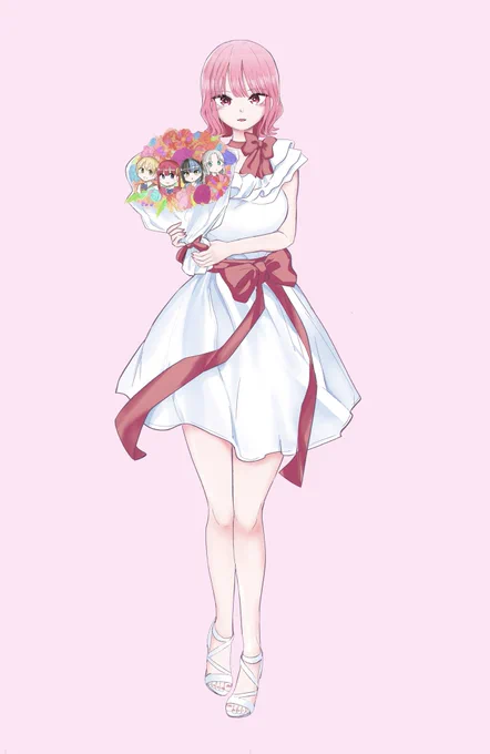 サンデーうぇぶり10周年記念の お祝いイラストを 「恋喰少女」も描かせていただきました! 花束にみんないます! アクスタも販売されるので、 よろしくお願いします〜!