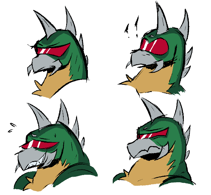 fnafcoyote_exe's tweet photo. Technically a visor or singular eye... But glasses logic works so well for Gigan https://t.co/xmfLrYvYFP