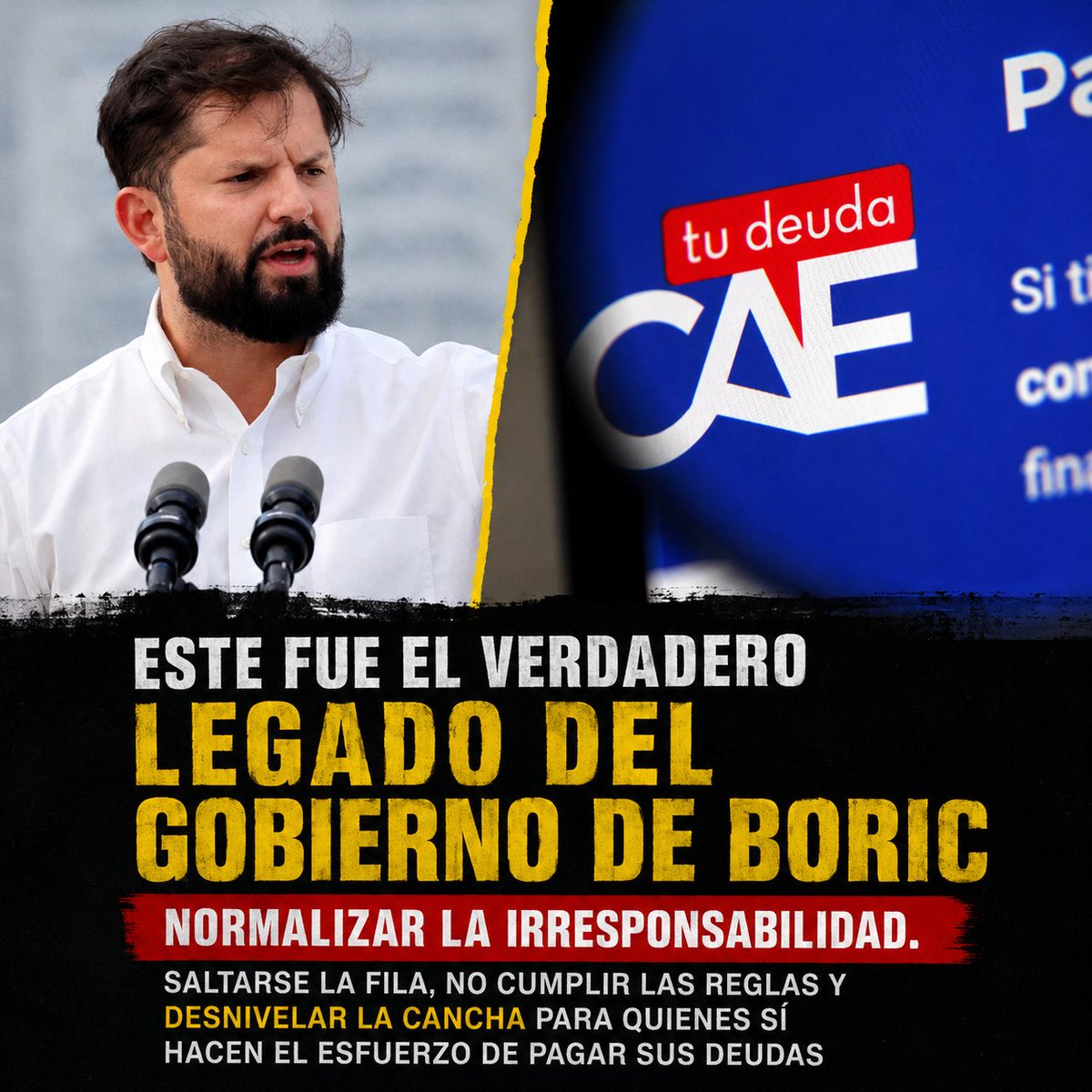 Benjamipena's tweet photo. Lo que estamos viendo hoy es justamente la cuenta que dejaron años de promesas sin respaldo y decisiones tomadas pensando en la popularidad del momento. Chile necesita responsabilidad y reglas claras para todos. https://t.co/B81Cd55Q6c