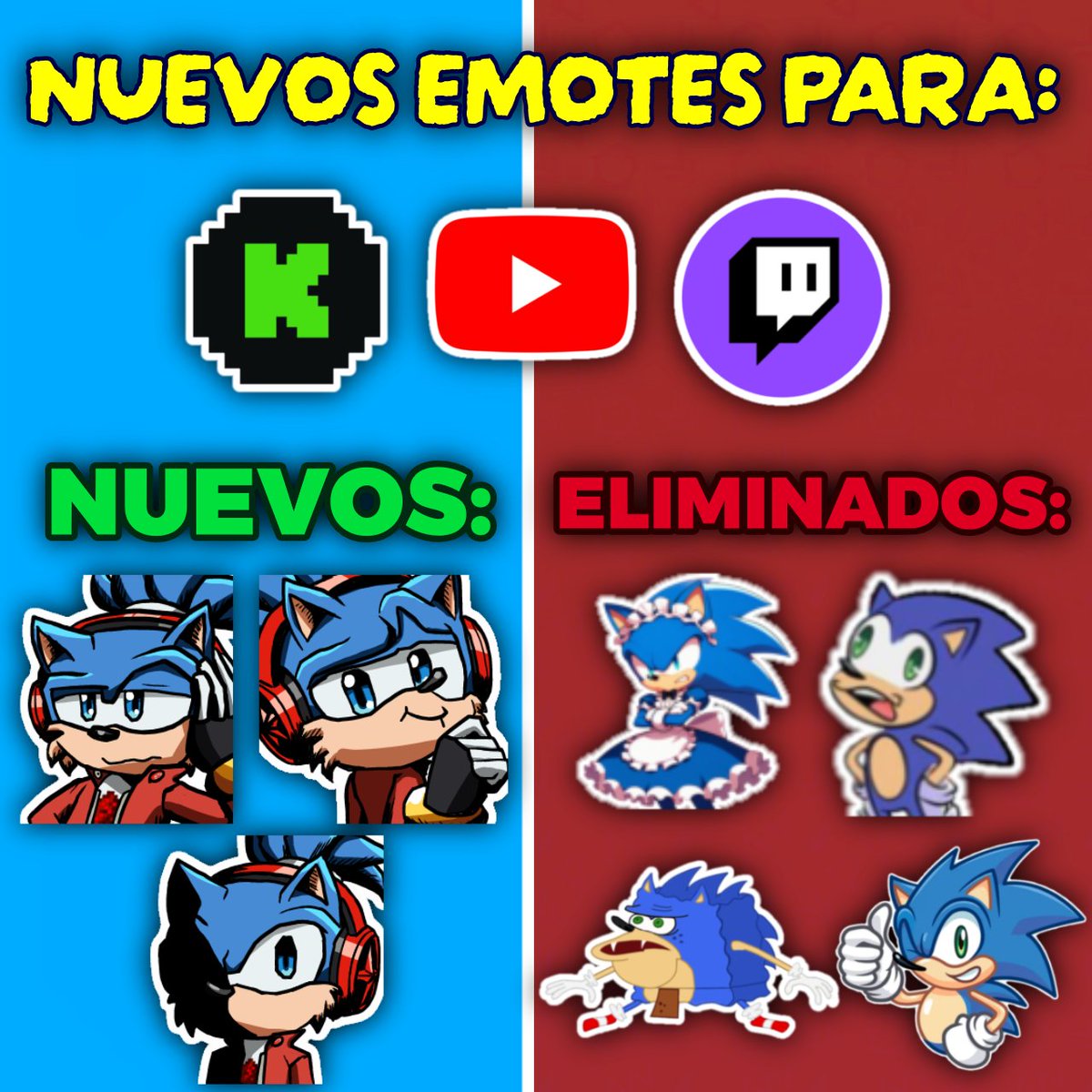 honixpl4y's tweet photo. Gente, hay más nuevos emotes recién hechos para los miembros del canal y los seguidores de Twitch y Kick; se cambiaron unos viejos por estos mejores. Y la otra vez se me olvidó agradecer al gran  por aquellos emotes y estos nuevos también. Espero los disfruten💙🦔 https://t.co/aebh6mB3d4