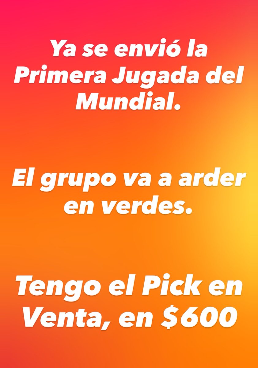 DiosBillete's tweet photo. A ganaaaaar...

Info al dm https://t.co/S8bJzojzOg