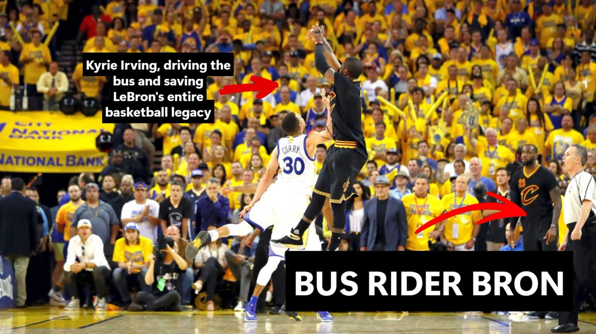 ApexJonesHACKED's tweet photo. I don't have a problem with Bron saying that he wouldn't take anybody in history over himself

BUT

When shit hit the fan and his entire legacy was on the line, he didn't eem pick himself over KYRIE

Bron trick y'all man, he just be talkin https://t.co/L7lvoWgCNA