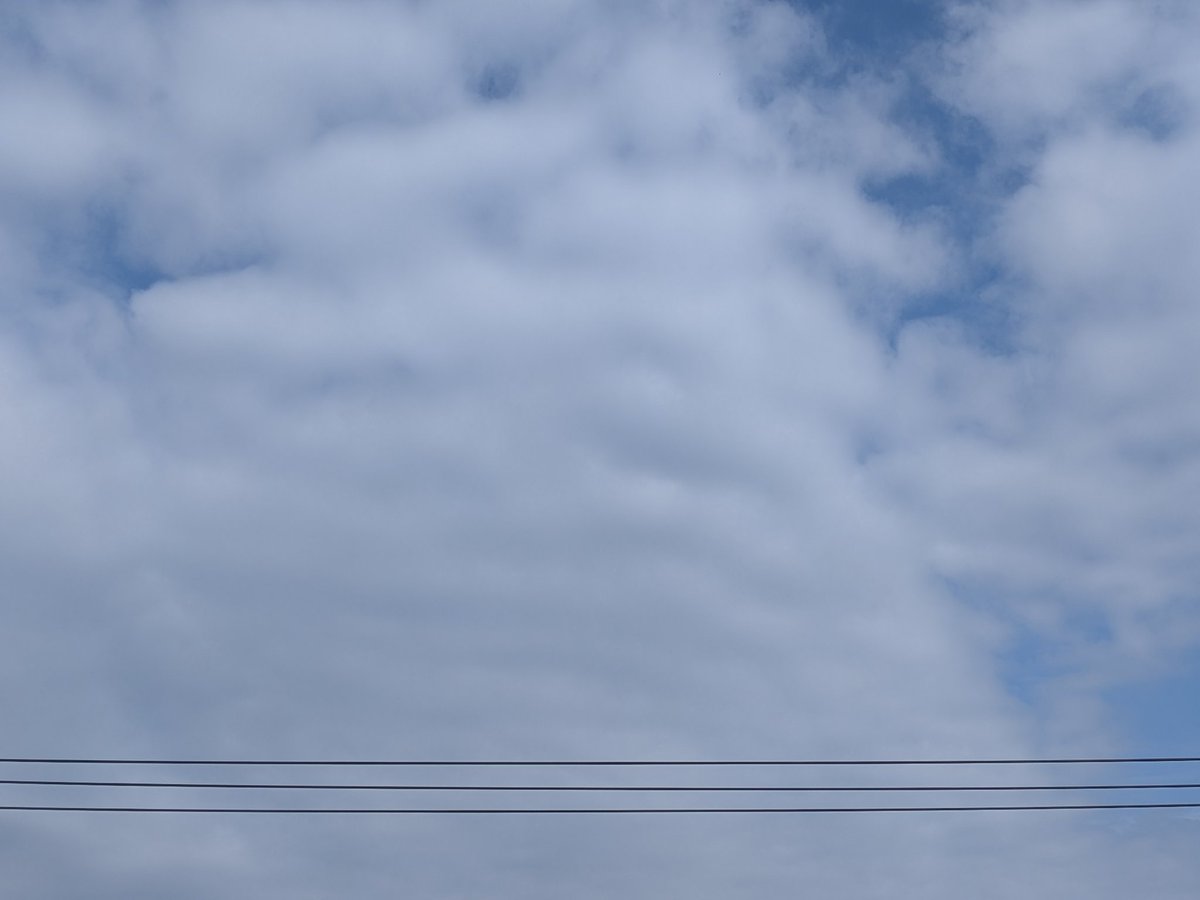 trois0401's tweet photo. おはようございます。
青空少し、ほぼ雲に覆われた空🌥️
それでも青が見えるとほっとします😌
昨日から、明日は金曜日！って気分になってて、でもまだ木曜日💦
あと２日頑張らねば。
今週はなんだか体が重い。
梅雨の仕業だな。
今日もよろしくお願いします🤗 https://t.co/7S5YJAchMi