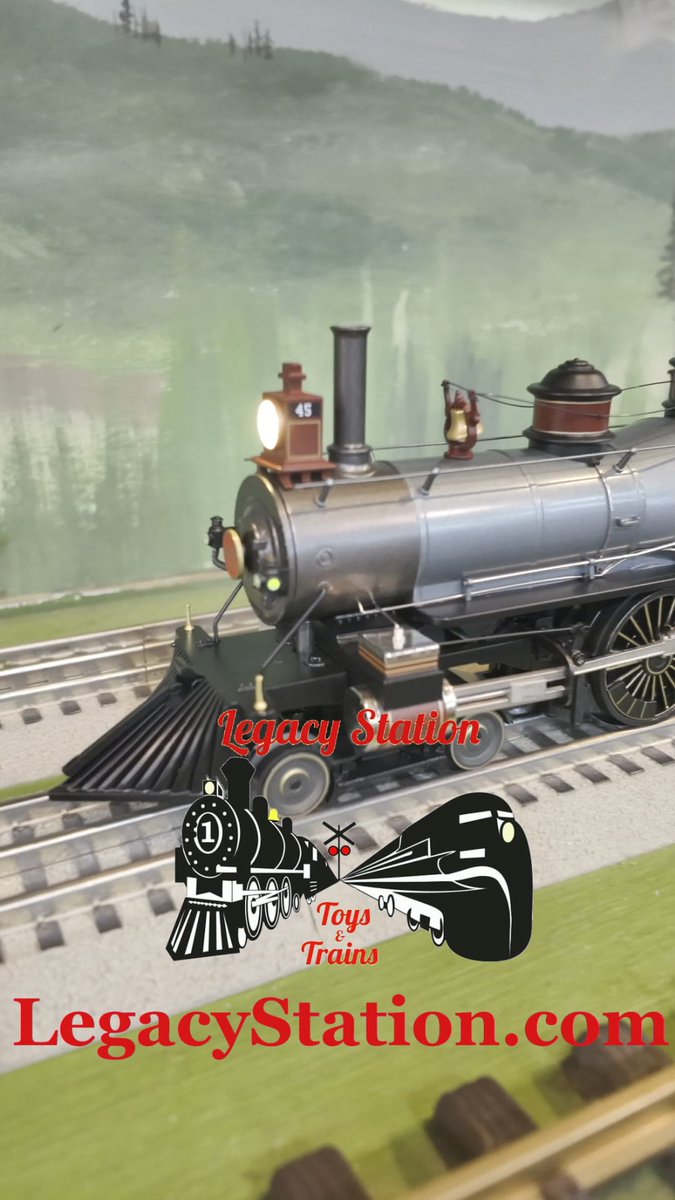 legacystation's tweet photo. Massive 70" drive wheels on a small steam engine look incredible. The new MTH LIRR 4-4-0 features a detailed cow-catcher and real whistle smoke. It is a masterpiece of compact engineering.
~~~~~~~~~~~~~~~~~~~~~
Check Out Our Available Locomotives: Here! https://t.co/1l7AXT56TH