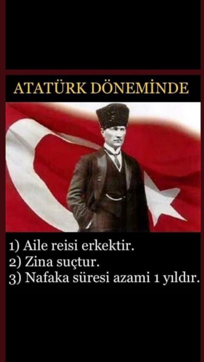 Mehmeth545926's tweet photo. @sudiesues @Ulmo426018 @reardaltyz @AyseSilyar İslâm hukukunda nafaka 3 iddet dönemidir yani 3 ay 10 gün gerisi HARAM..
Turgut ÖZAL 1988 yılında değiştirene kadar.
Atatürk tüm mağduriyetler, hamilelik süresini de göz önünde bulundurarak ve erkeğin kusurlu olması kaydıyla nafakayı azamî 1 yılla sınırlandırmıştır. https://t.co/bzJtLHAips