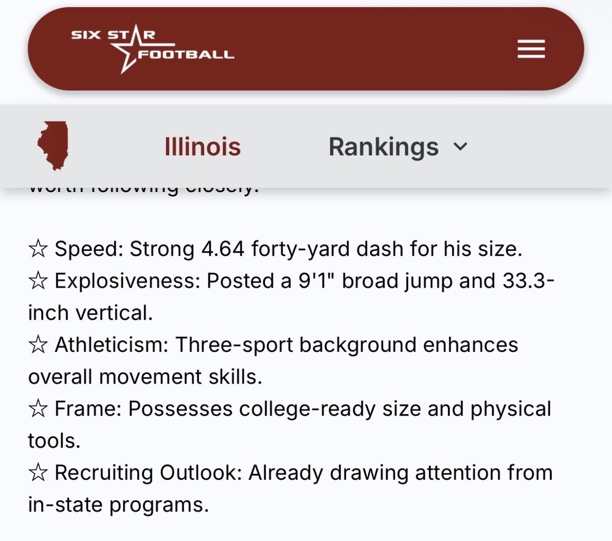 logangibson_5's tweet photo. Thank you, @sixstarfootball, for the write-up. I really appreciate it. https://t.co/HYPkl1NN4w