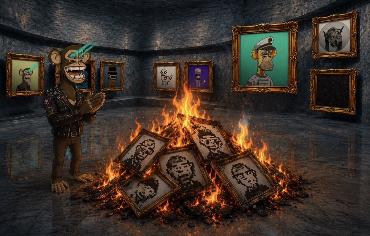 BoredApeGazette's tweet photo. MASTERPIECES OVER PROFIT » @AdamWeitsman Announces Plans To Burn His @normiesART Collection Worth Nearly $300K To Create Some Extraordi-Normie Works!

Read more below: https://t.co/1MkCwlxpAg